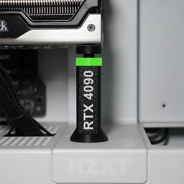 Personalizowana podpórka do karty graficznej EDGE BLACK/GREEN CUSTOM