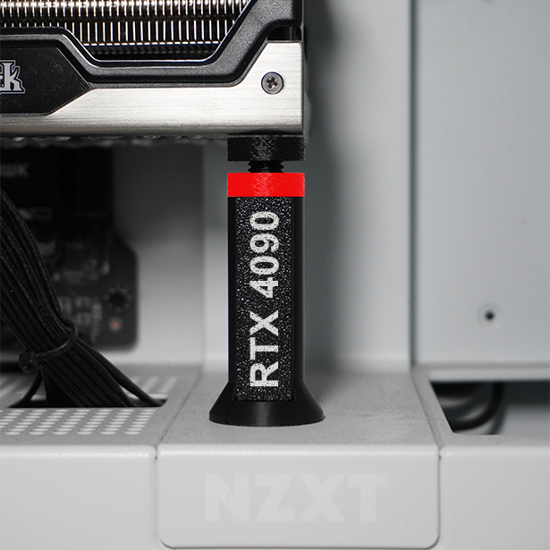 Personalizowana podpórka do karty graficznej EDGE BLACK/RED CUSTOM